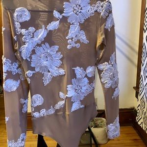Floral mesh bodysuit